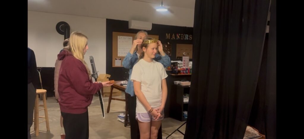 Students taking part in a Shakespeare Project class