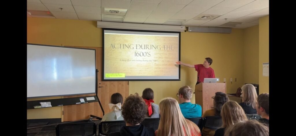 Students taking part in a Shakespeare Project class